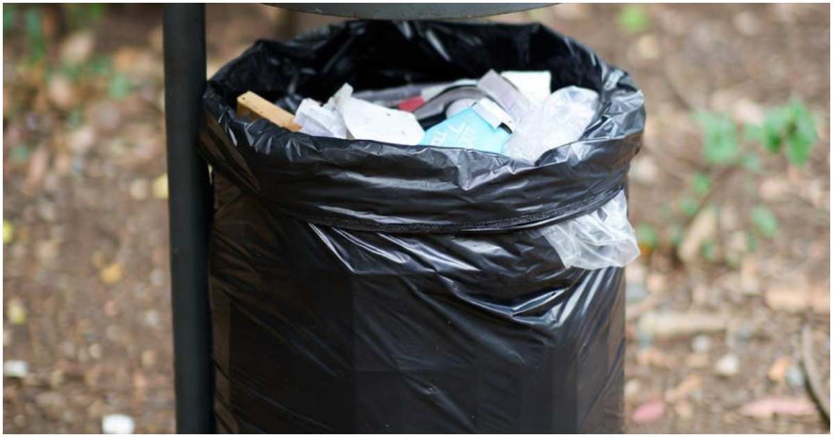 আর্বজনায় ভরা কালো ব্যাগের এআই নির্মিত চিত্র। ছবি: গ্রোক